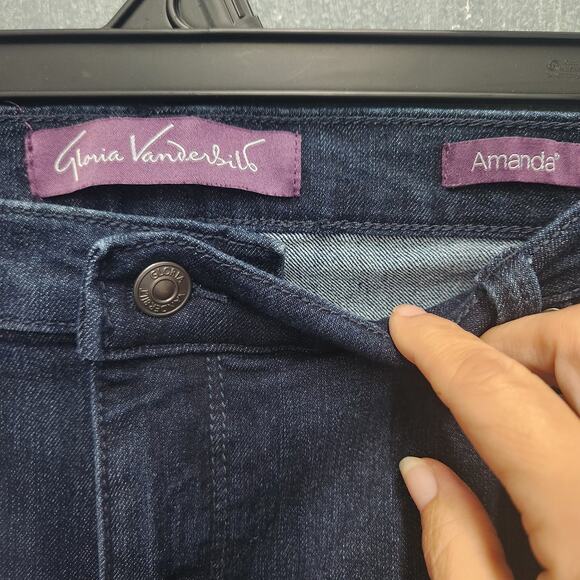Gloria Vanderbilt Amanda 18W Jeans Dark Wash Straight Leg - Picture 3 of 10